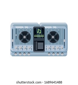 dj console on white background vector illustration design