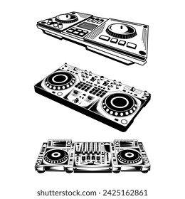 DJ-Konsole Set Stock Vektor