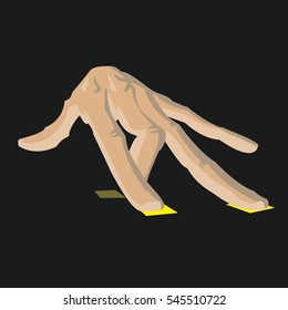 DJ console/launchpad fingers vector art
