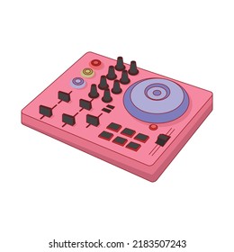 Dj controler cartoon icon illustration