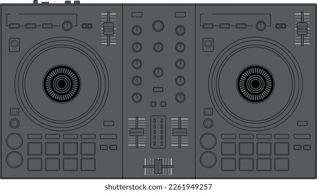 dj-Controller-Farbgebung, einfache Vektorgrafik