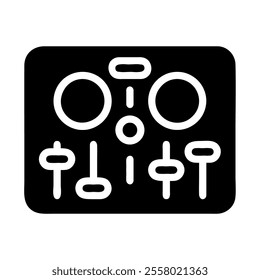 DJ controller icon. Concept of music, party, and entertainment.