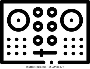 dj controller icon. Thin Linear Style Design Isolated On White Background