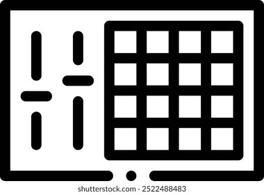 dj controller icon. Thin Linear Style Design Isolated On White Background