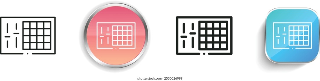 dj controller icon. Thin Linear, Regular and Button Style Design Isolated On White Background