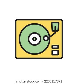 Ilustración del vector de iconos del controlador Dj