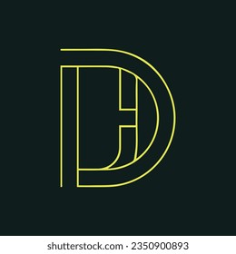 DJ creative and modern vector logo design