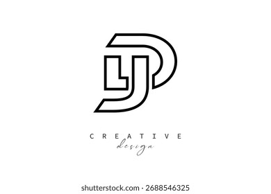 DJ Creative Monogram Logo Design-Stock Creative Branding Design Concept