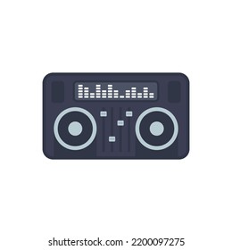 Dj deck icon. Flat illustration of dj deck vector icon isolated on white background