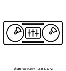 Dj Deck Icon. Outline Dj Deck Vector Icon For Web Design Isolated On White Background