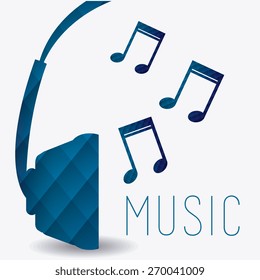 DJ design over colorful background, vector illustration.