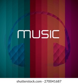 DJ design over colorful background, vector illustration.