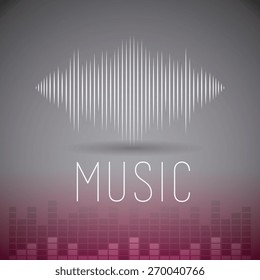 DJ design over gray background, vector illustration.