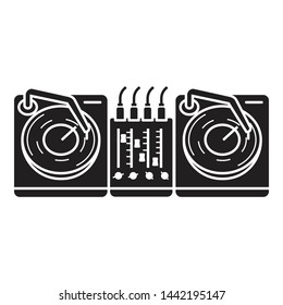 Dj desk icon. Simple illustration of dj desk vector icon for web design isolated on white background