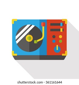 DJ disk acoustics flat icon