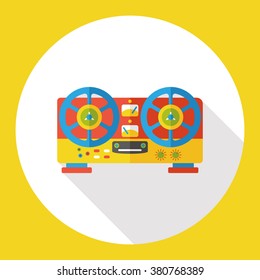 DJ disk acoustics flat icon