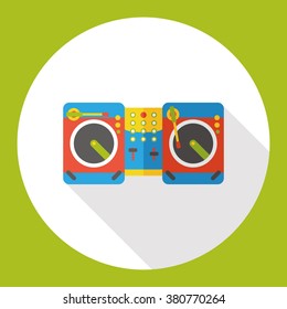 DJ disk acoustics flat icon