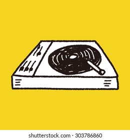 DJ disk doodle drawing