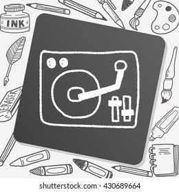 DJ disk doodle drawing