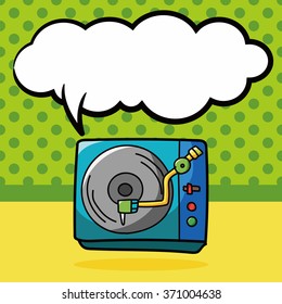 DJ disk doodle, speech bubble
