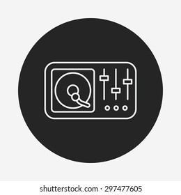 DJ disk line icon
