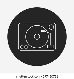 DJ disk line icon