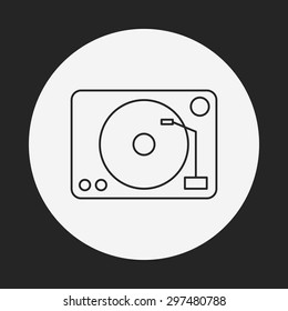 DJ disk line icon