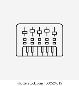 DJ disk line icon