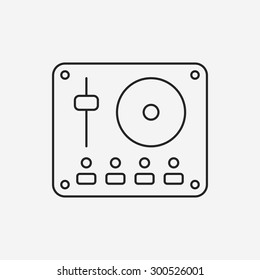 DJ disk line icon