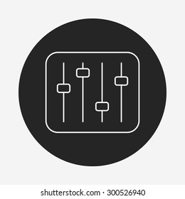 DJ disk line icon