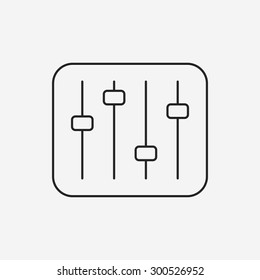 DJ disk line icon