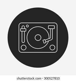 DJ disk line icon