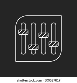 DJ disk line icon