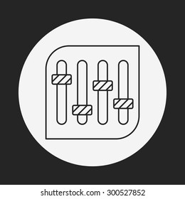 DJ disk line icon