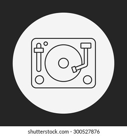 DJ disk line icon