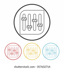DJ disk line icon