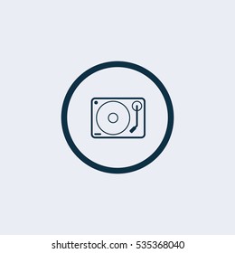 DJ disk line icon