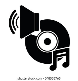 DJ electronic music party graphic design, vector illustration eps10
