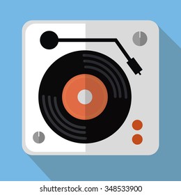 DJ electronic music party graphic design, vector illustration eps10