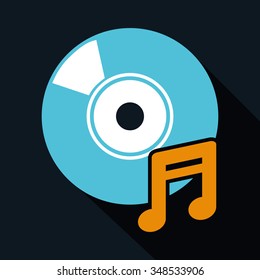 DJ electronic music party graphic design, vector illustration eps10