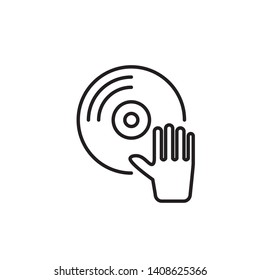 dj, entertainment icon vector template 