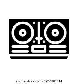 dj equipment glyph icon vector. dj equipment sign. isolated contour symbol black illustration