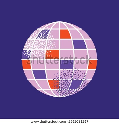 DJ equipment set including turntables, mixer, speakers, headphones, disco ball, and music isolated on background. Flat vector style illustration. Music and party concept