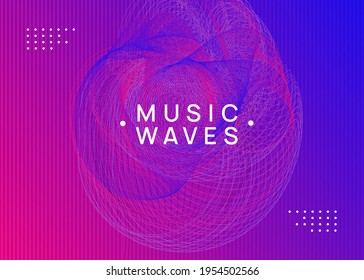 Dj event. Dynamic fluid shape and line. Geometric show invitation design. Dj event neon flyer. Techno trance party. Electro dance music. Electronic sound. Club fest poster.