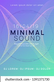 Dj event. Dynamic gradient shape and line. Commercial show banner concept. Dj event neon flyer. Techno trance party. Electro dance music. Electronic sound. Club fest poster.