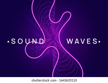 Dj flyer. Dynamic fluid shape and line. Creative discotheque magazine design. Neon dj flyer. Electro dance music. Electronic sound event. Club fest poster. Techno trance party.