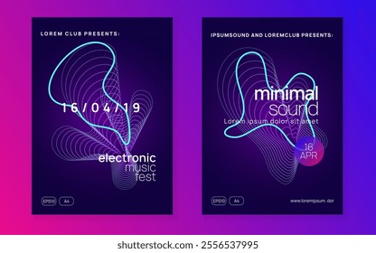 Dj Flyer. Psychedelic Beat Invitation. Edm Concert Graphic. Green Music Background. Fest Banner. Violet Sound Design. Electro Cover. Pink Dj Flyer