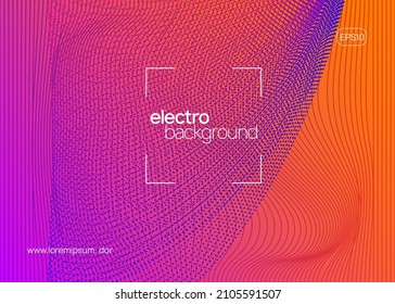 Dj flyer. Trendy concert magazine template. Dynamic fluid shape and line. Neon dj flyer. Electro dance music. Electronic sound event. Club fest poster. Techno trance party.