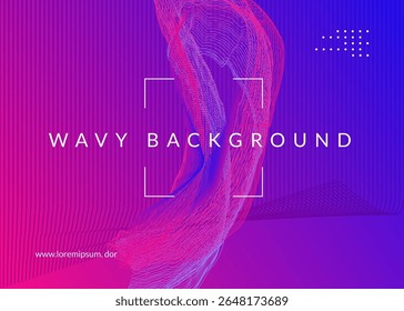 Dj Flyer. Violet Night Club Event. Soundwave Disco Invitation. Discotheque Concert Element. Electro Vector. Dance Set. Green Party Banner. Blue Dj Flyer