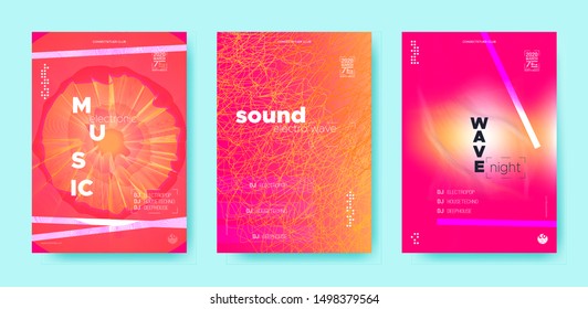 Dj Flyer. Wave Fluid. Multicolor Music Banner. Pink Electronic Motion Background. Neon Dj Party. Dance Event. Modern Music Abstract. Multicolor Electronic Motion Background. Dj Flyer.